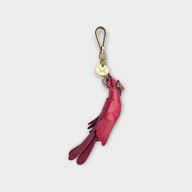 Cardinal Bird Bag Charm