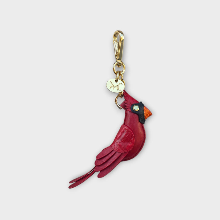Cardinal Bird Bag Charm