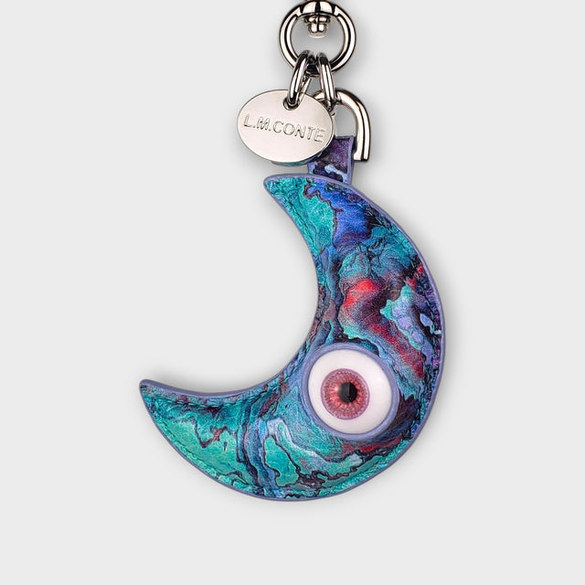 Cyclops Monster Crescent Moon Bag Charm