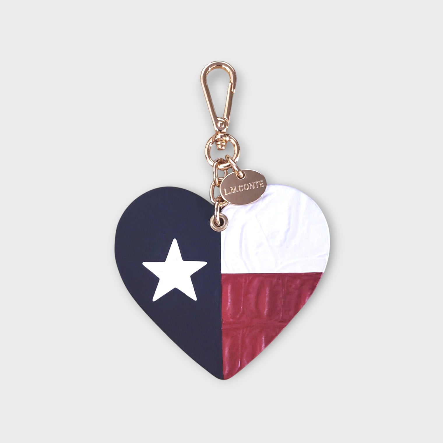 Lone Star Heart Bag Charm