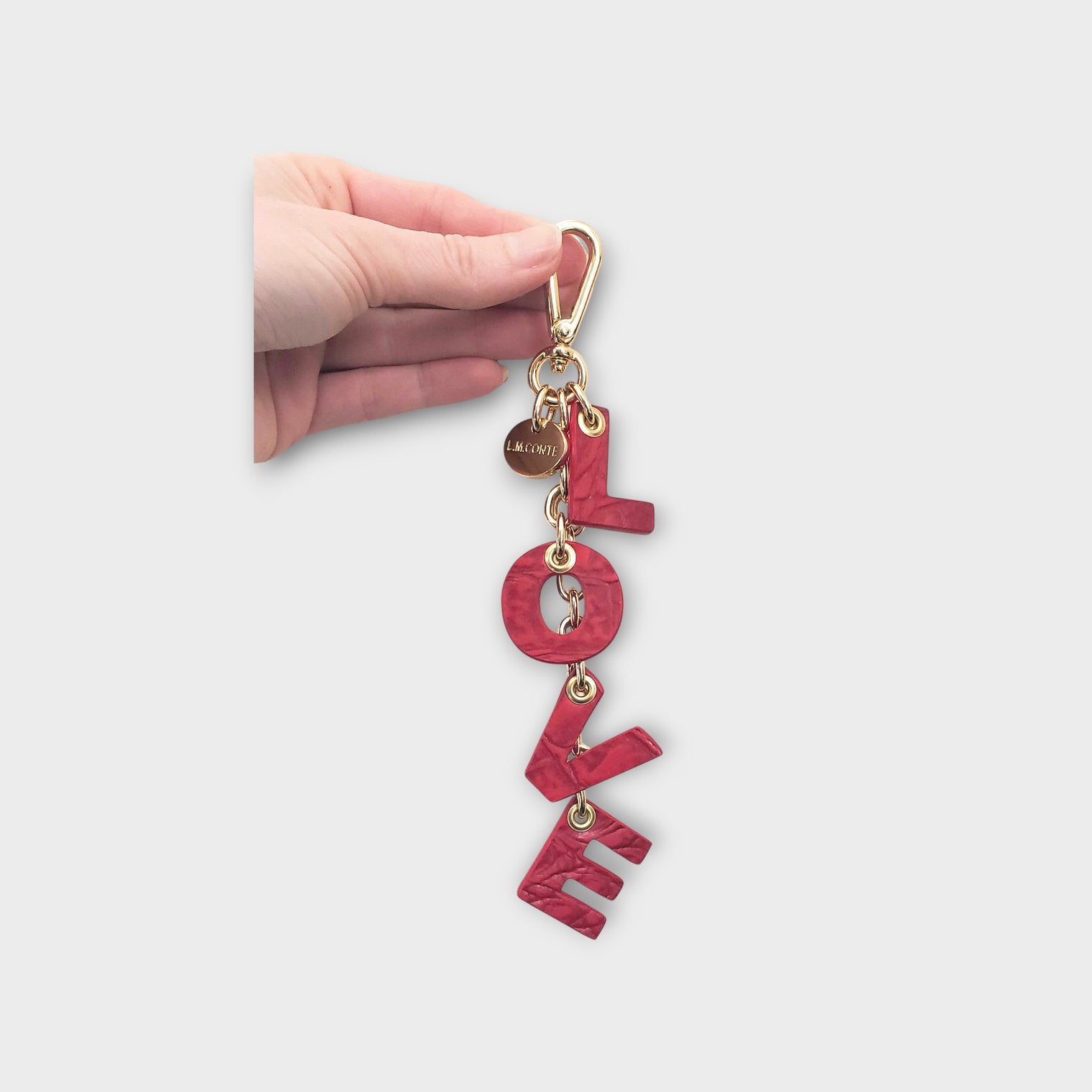 L-O-V-E Letter Bag Charm