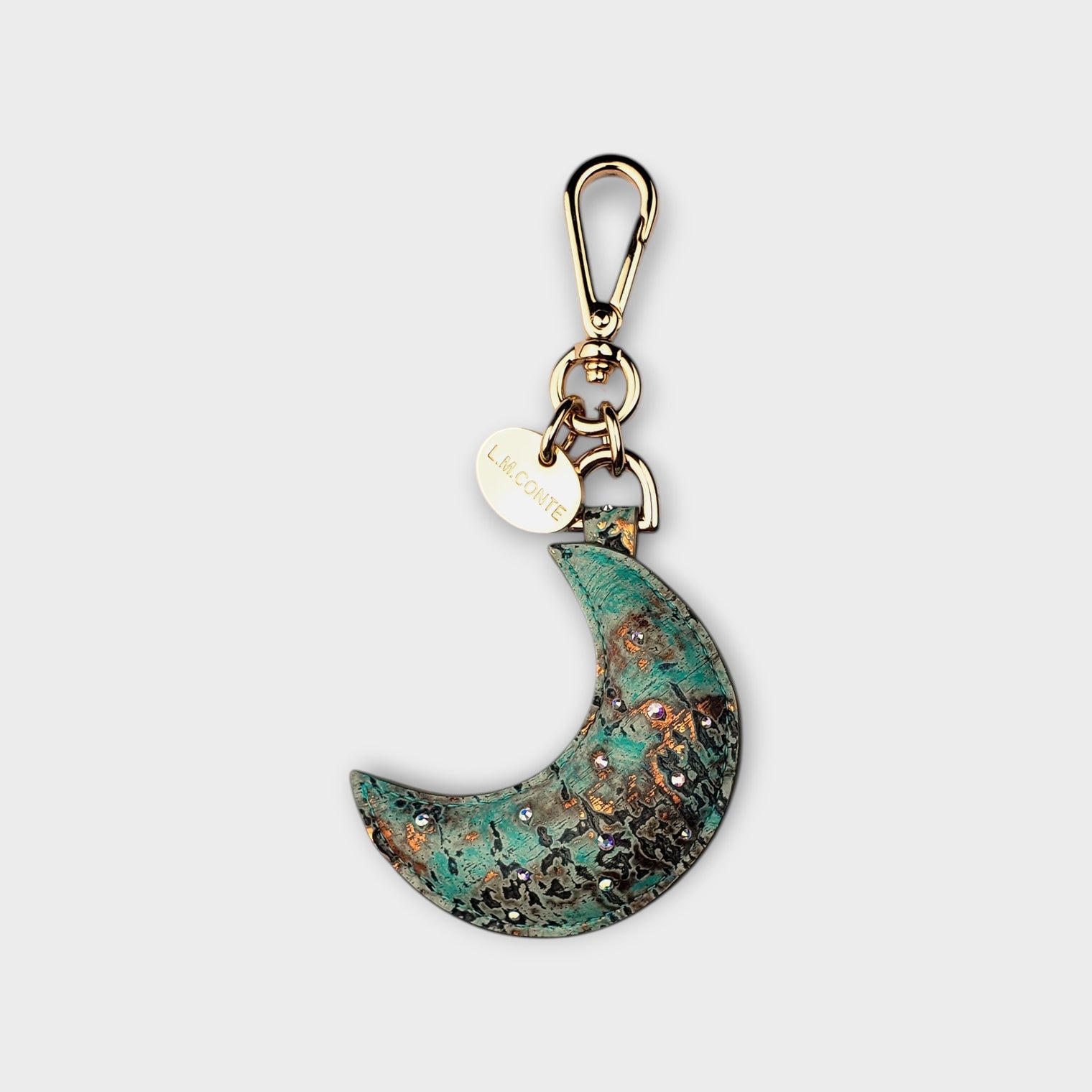 Blue Phoenix Moon Bag Charm