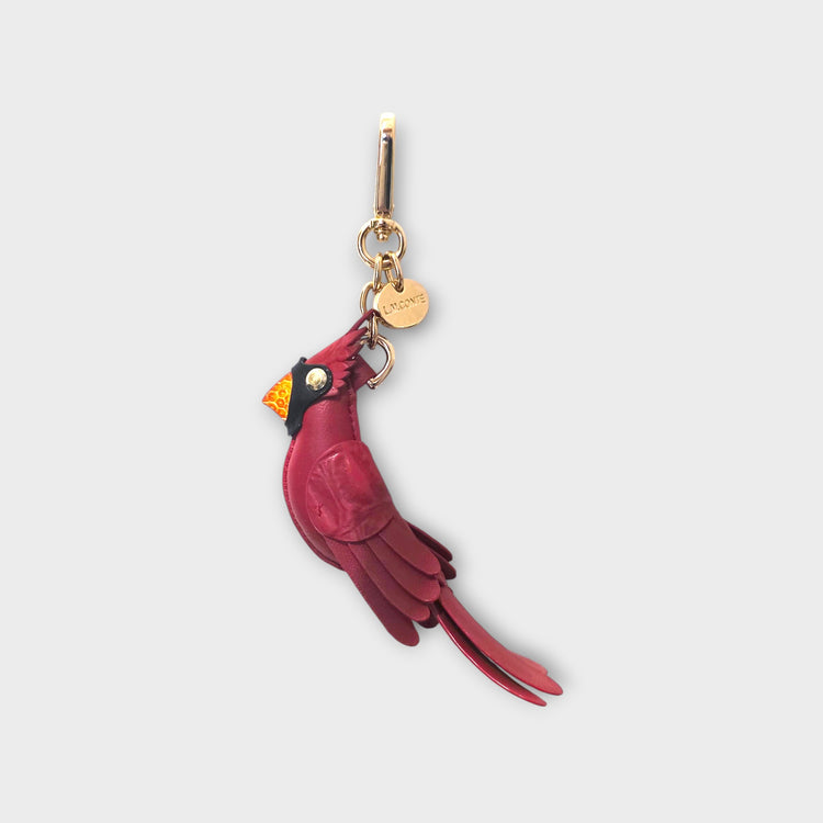 Cardinal Bird Bag Charm