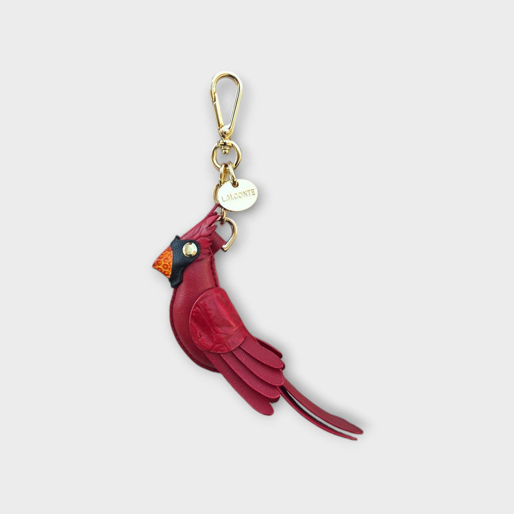 Cardinal Bird Bag Charm