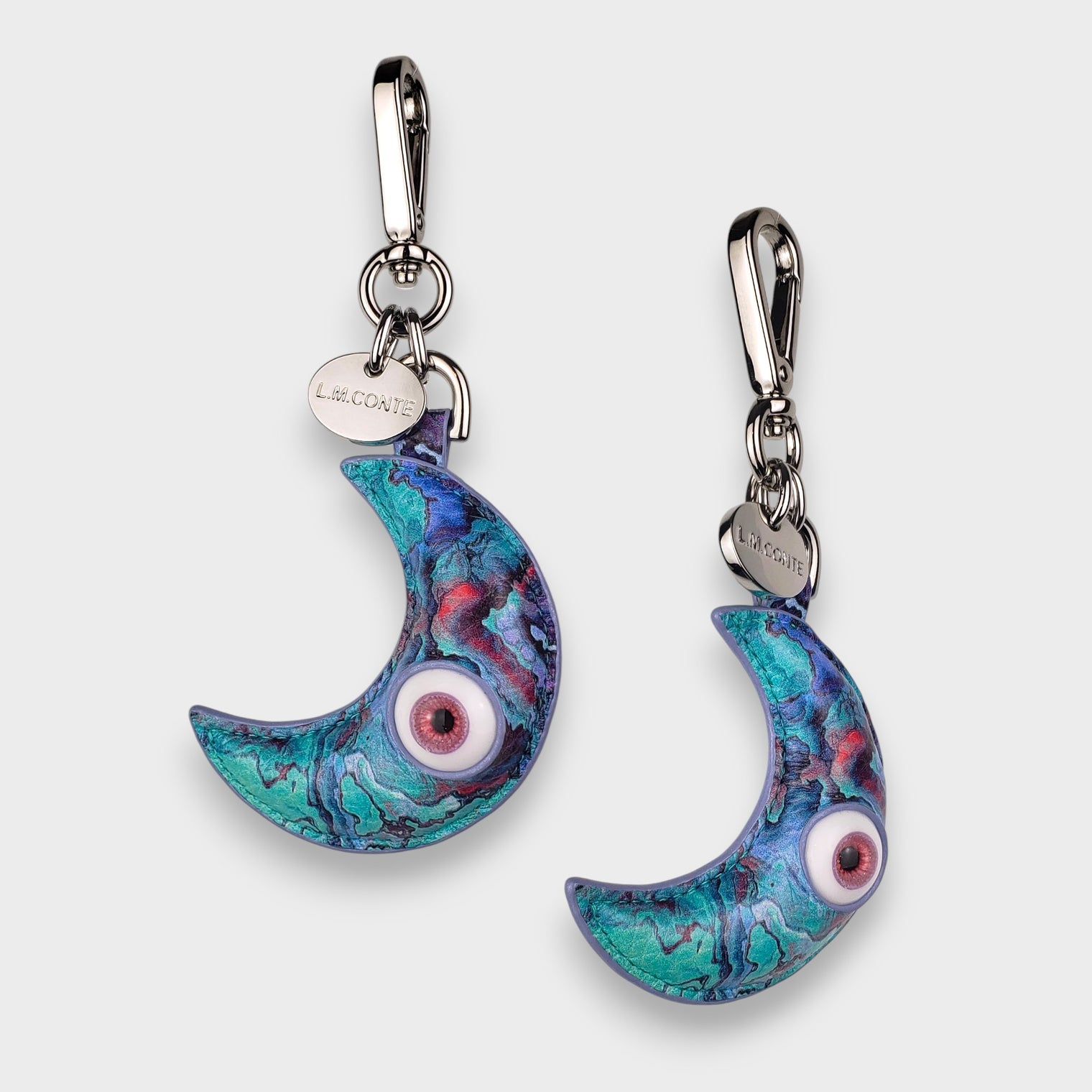 Cyclops Monster Crescent Moon Bag Charm