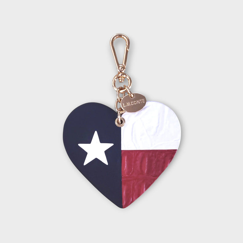 Lone Star Heart Bag Charm