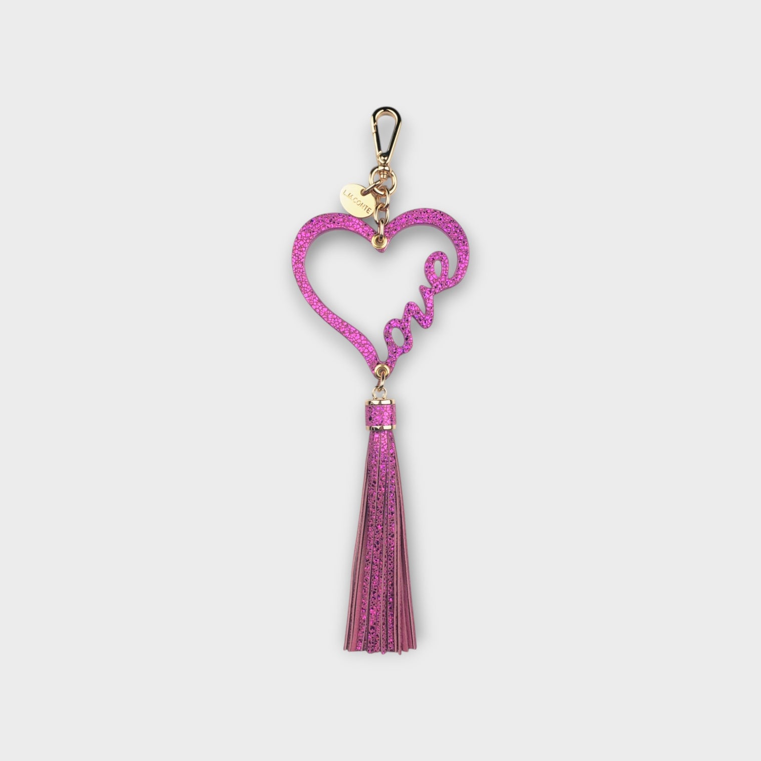 Love Heart Fringe Tassel Bag Charm