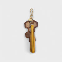 Honeycomb Fringe Tassel Bag Charm