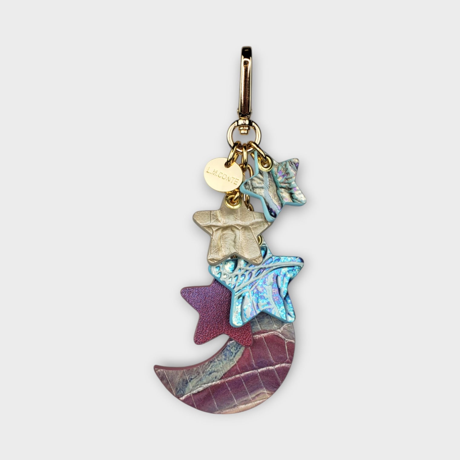 Moon & Star Cluster Charm