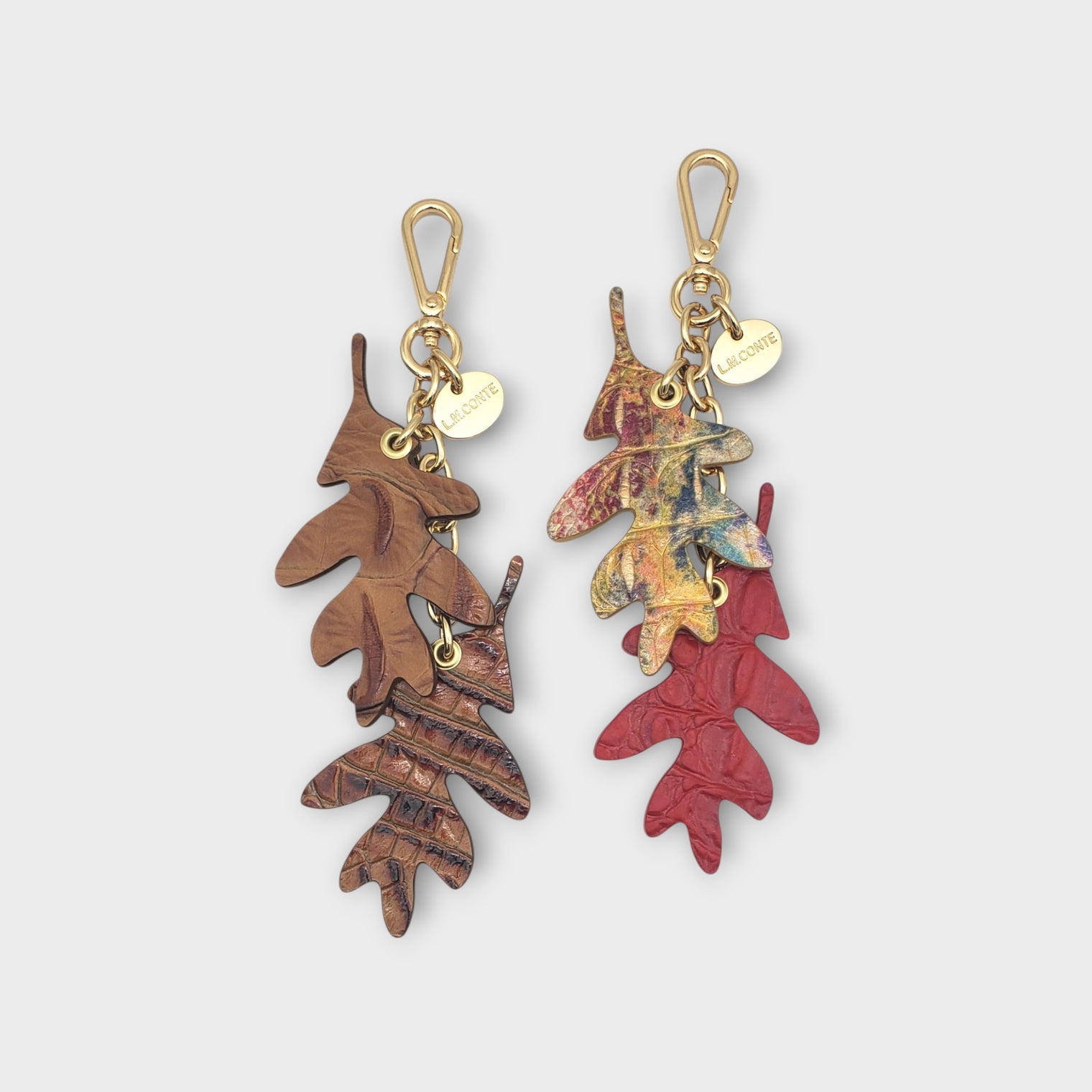 Fall Oak Leaves Duo Bag Charm