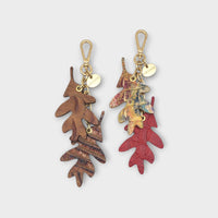 Fall Oak Leaves Duo Bag Charm